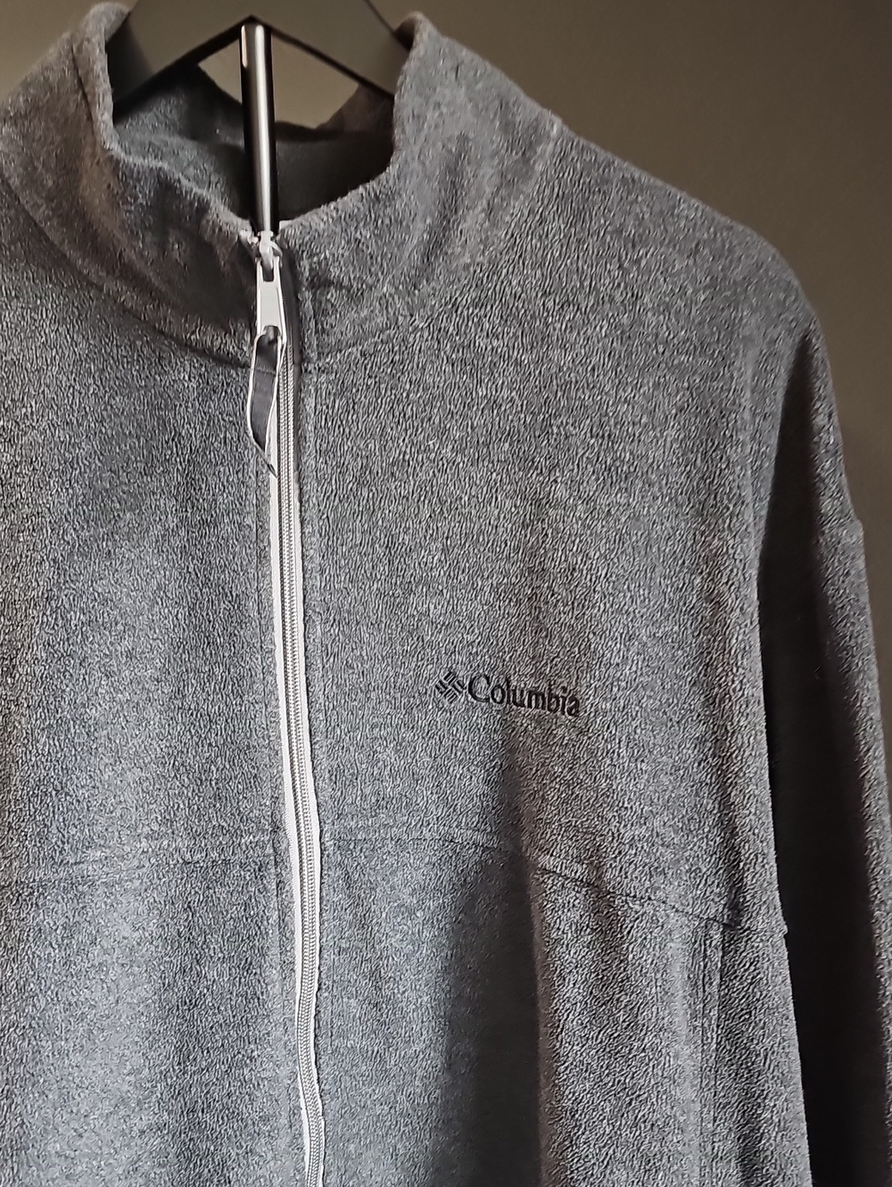 Columbia Men’s Charcoal Gray Full-Zip Fleece Jacket